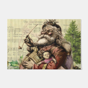 Paillasson Illustration classique de l'arbre du Père Noël joy