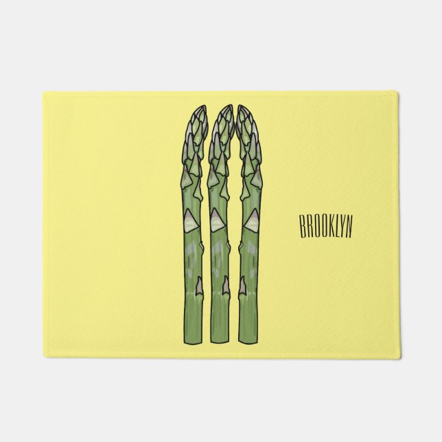 Paillasson Illustration d'Asparagus (Devant)