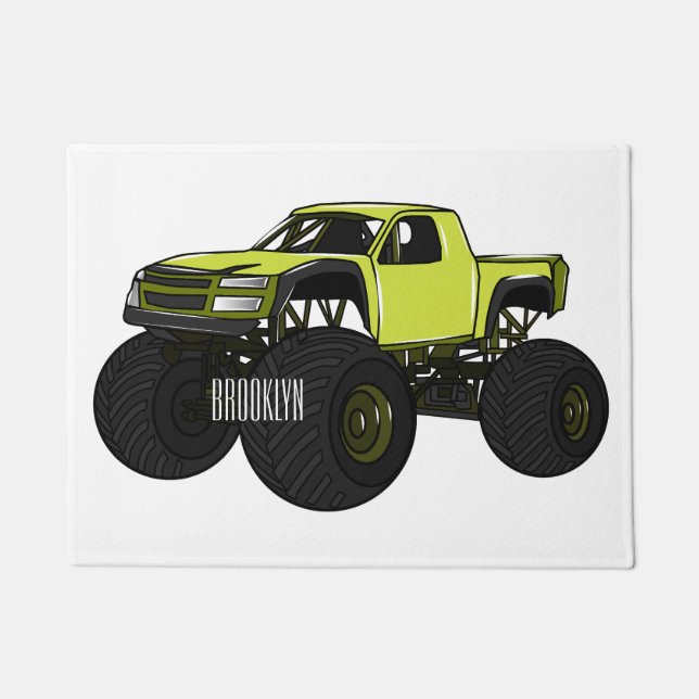 Paillasson Illustration de camion monstre (Devant)