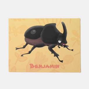 Paillasson Illustration de cartoon de scarabée rhinocéros mig