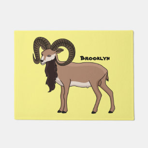 Paillasson Illustration de chèvre de Mouflon