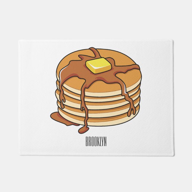 Paillasson Illustration de dessin animé de Pancake (Devant)