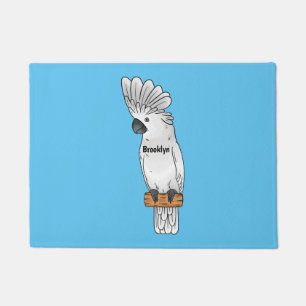 Paillasson Illustration de dessin animé d'oiseau cacatoès à h