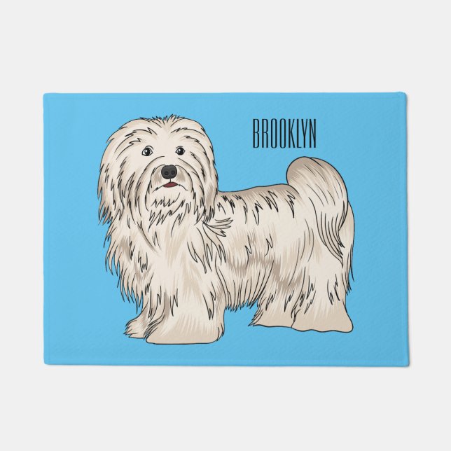 Paillasson Illustration de dessin de chien de Havan (Devant)
