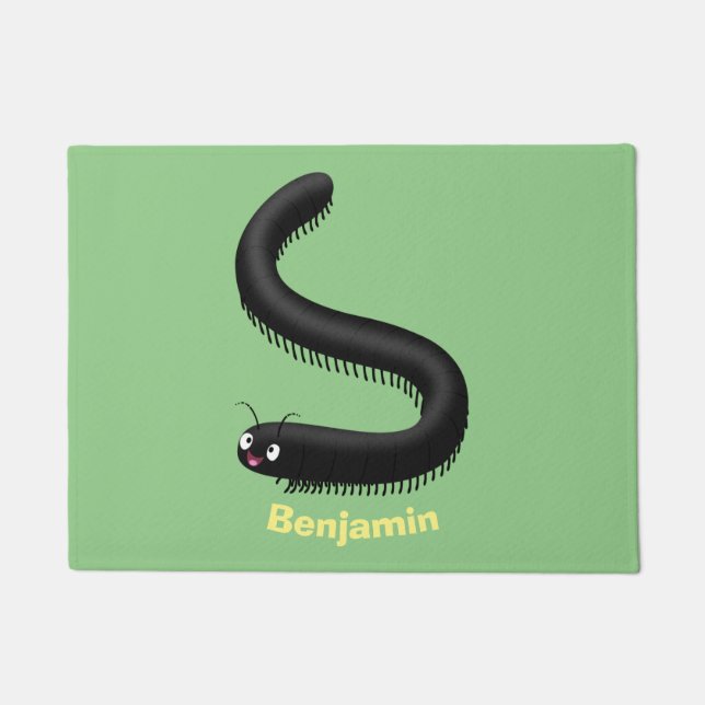 Paillasson Illustration de dessin mignon millipede (Devant)