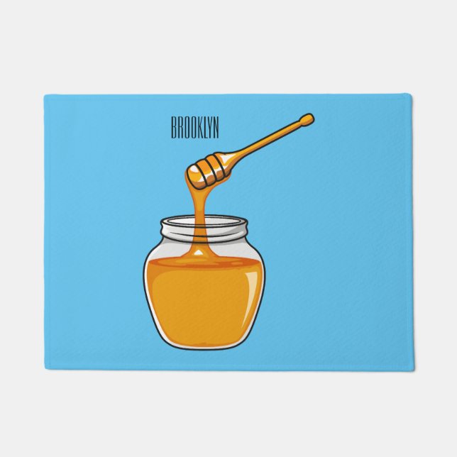 Paillasson Illustration de dessin sur le miel (Devant)