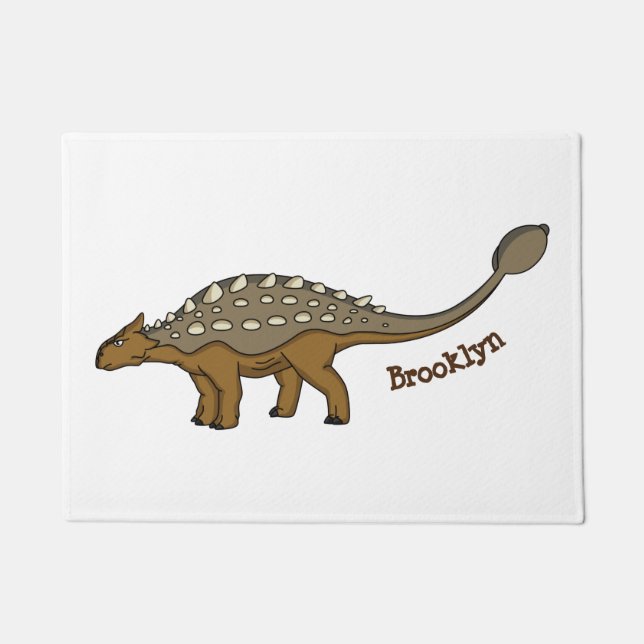 Paillasson Illustration de dinosaure blindé Ankylosaurus (Devant)