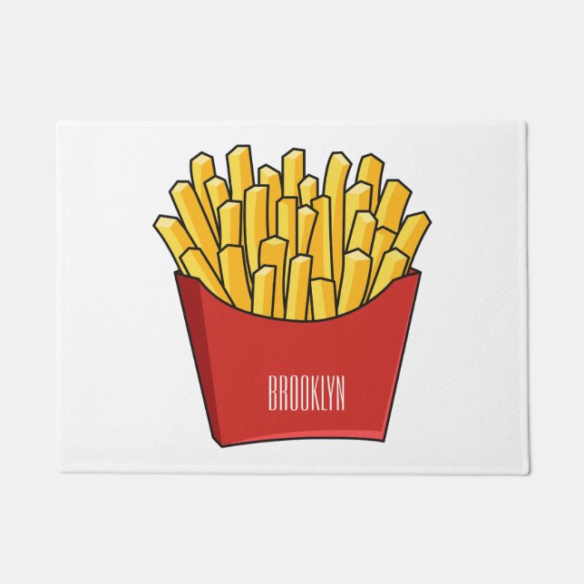Paillasson Illustration de frites (Devant)