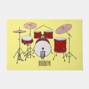 Paillasson Illustration de kit de batterie