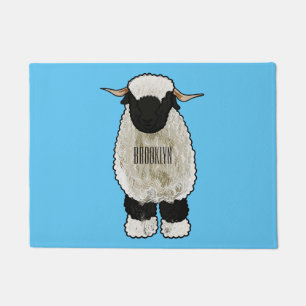 Paillasson Illustration de la caricature de mouton Valais Bla