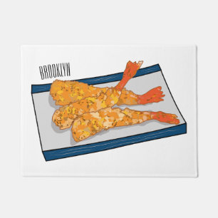 Paillasson Illustration de la tempura crevette