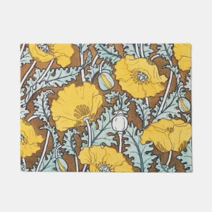 Paillasson Illustration de l'art du pavot Flower Nouveau