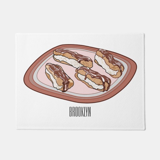 Paillasson Illustration de l'éclair de chocolat (Devant)