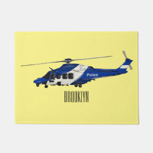 Paillasson Illustration de l'hélicoptère de police