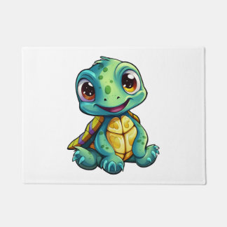 Paillasson Illustration de tortue caricaturale