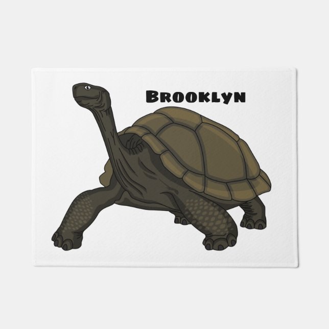 Paillasson Illustration de tortue terrestre des Galapagos (Devant)