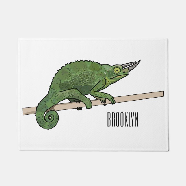 Paillasson Illustration du caméléon de Jackson (Devant)