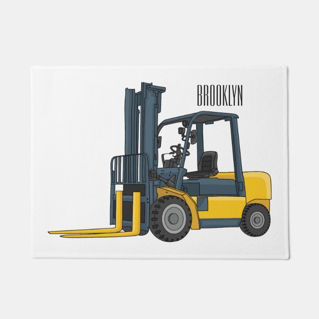 Paillasson Illustration du chariot élévateur (Devant)