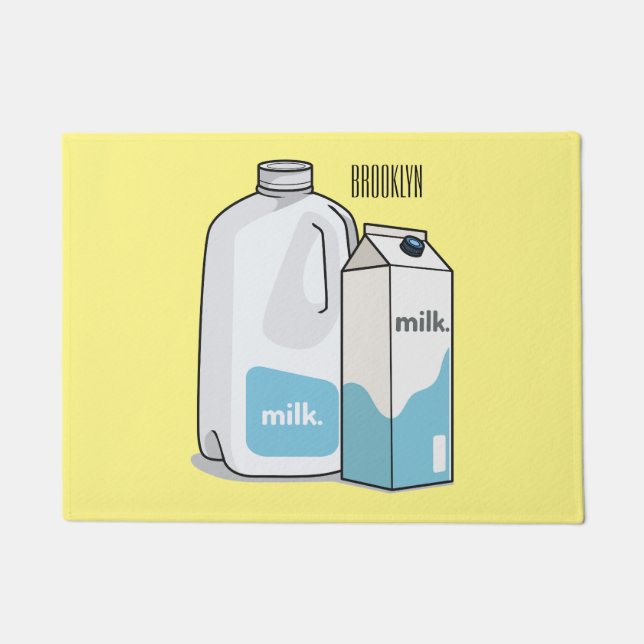 Paillasson Illustration du lait (Devant)