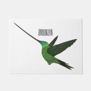 Paillasson Illustration d'un colibri à bec épée
