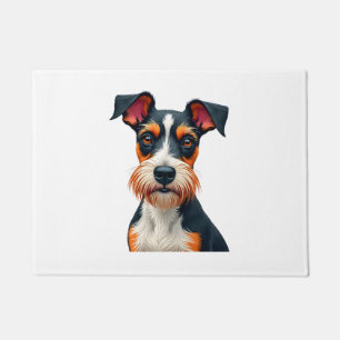 Paillasson Illustration Rétro Portrait de Chien Coloré Vintag
