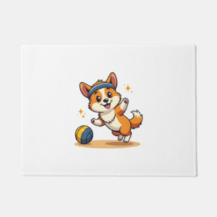 Paillasson Illustration vectorielle de chien de volleyball Co