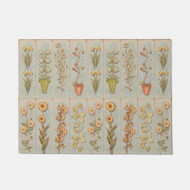 Paillasson Illustrations de Plante vintage rustique (Devant)
