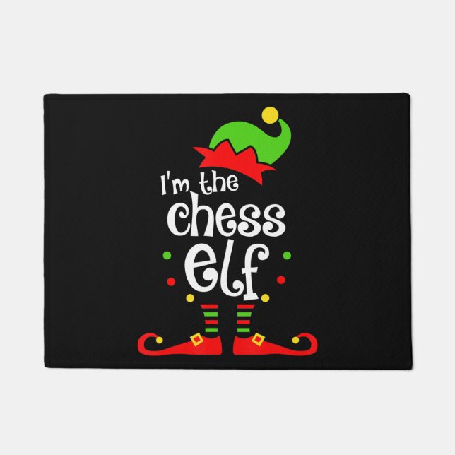 Paillasson im chess elf xmas famille ami cadeau de noël (Devant)