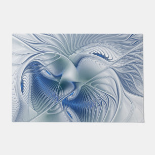 Paillasson Imaginaire dynamique tons bleus Abstraits Art frac