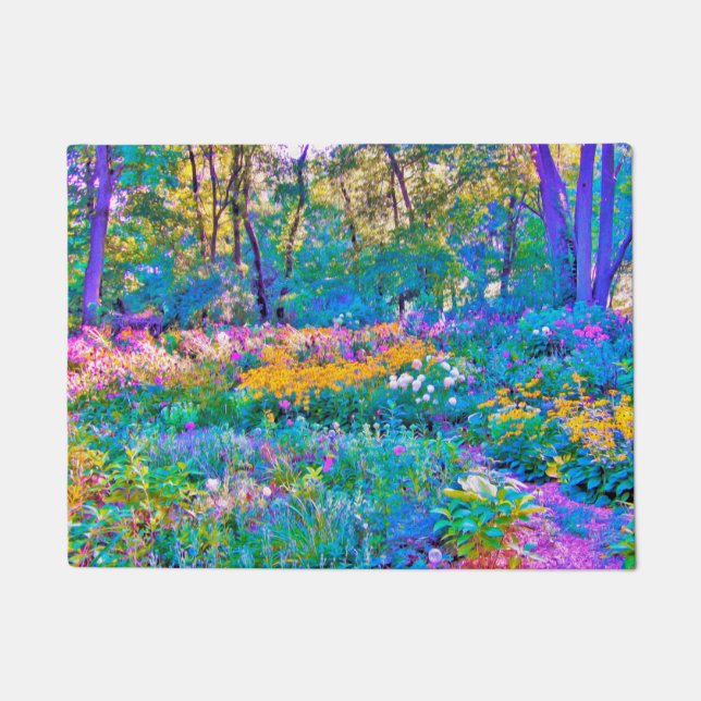 Paillasson Impressionniste Jardin Coloré Fleurs Paysages (Devant)