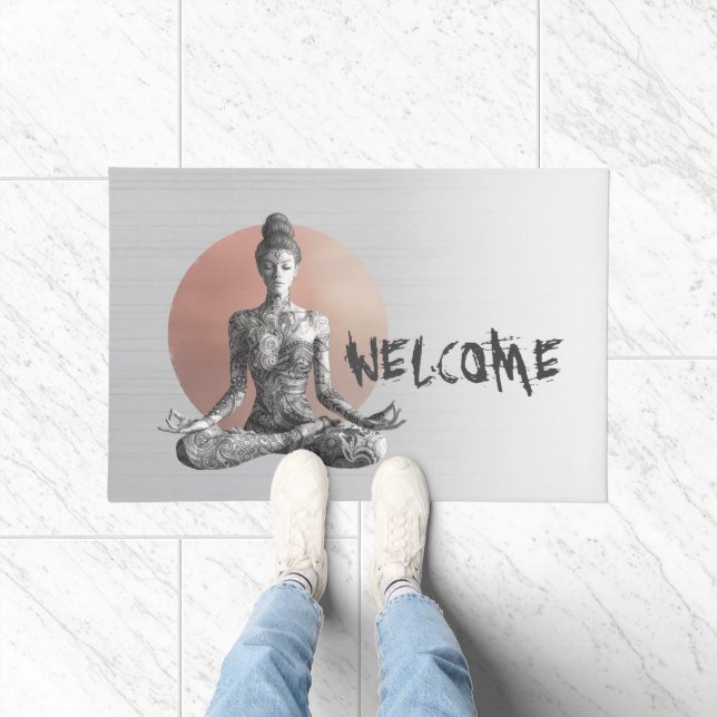Paillasson Instructeur de méditation Yoga Reiki Master Lotus  (Intérieur)