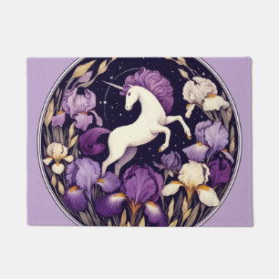 Paillasson Iris de licorne violette Unicorns Iris