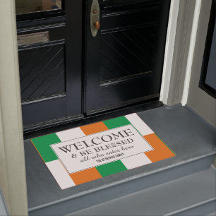 Paillasson IRLANDAIS DRAPEAU Bienvenue Soyez béni Irlande