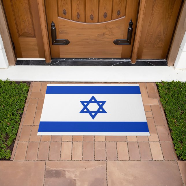 Paillasson Israël drapeau patriotique moderne (De plein air)