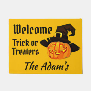 Paillasson Jack O'Lantern Halloween Welcome Trick ou des Trai