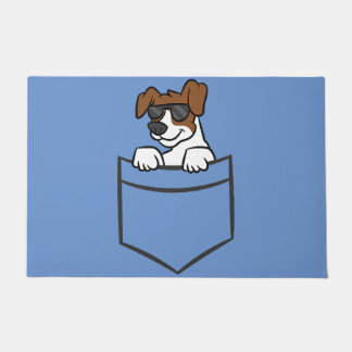 Paillasson jack russell dans poche jack d'amour russells