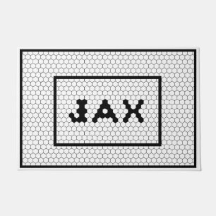 Paillasson Jacksonville Floride Carreaux noirs et blancs