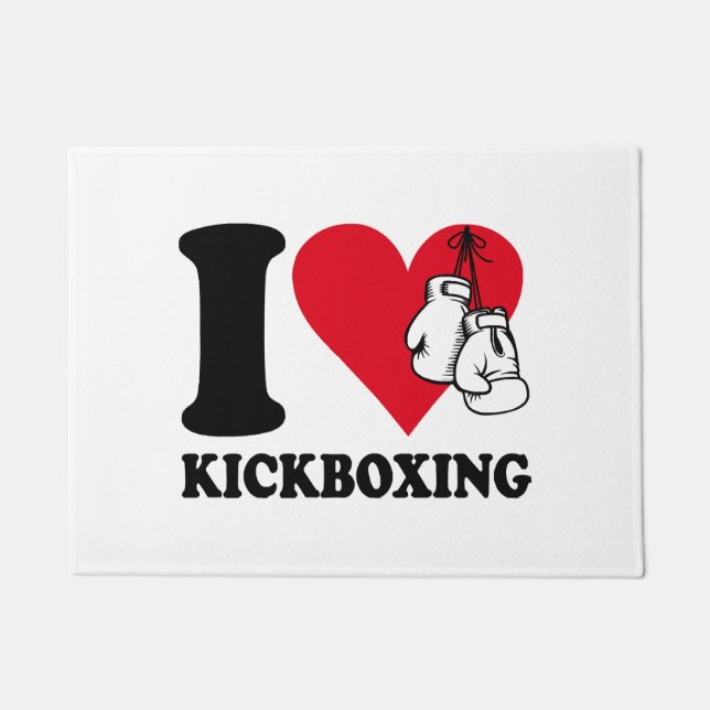 Paillasson J'adore le kickboxing (Devant)