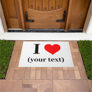 Paillasson J'AI LE COEUR ! Mat - Extérieur intérieur - 24 po