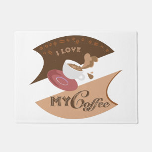 Paillasson J'aime mon café Retro Java