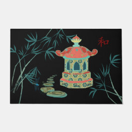 Paillasson Jardin d'eau japonais Temple porte Mat