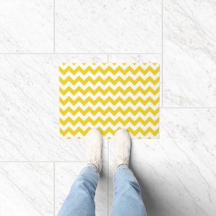 Paillasson Jaune Zigzag, Jaune Chevron, Motif géométrique