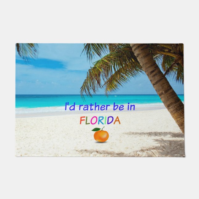 Paillasson Je préférerais être en Floride, (Devant)