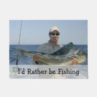 Je préférerais être Pêcher Photo Porte-Mat Personn