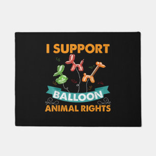 Paillasson Je soutiens les droits des animaux de ballon amusa