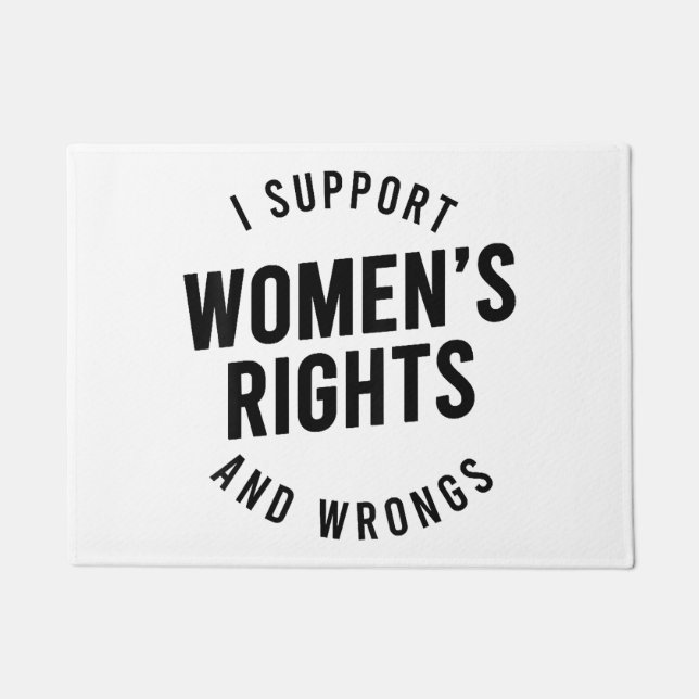 Paillasson Je soutiens les droits et les erreurs des femmes (Devant)