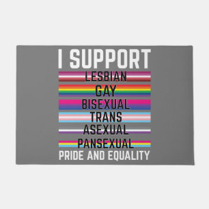 Paillasson Je soutiens Lesbienne Gay Bisexuel Trans Panne Ase