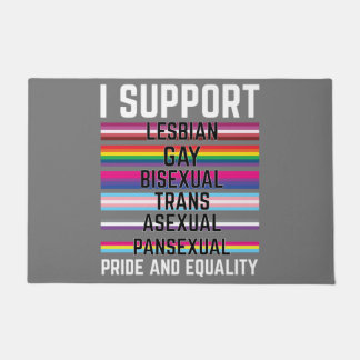 Paillasson Je soutiens Lesbienne Gay Bisexuel Trans Panne Ase