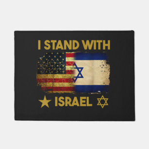 Paillasson Je suis avec Israël Drapeau Amérique