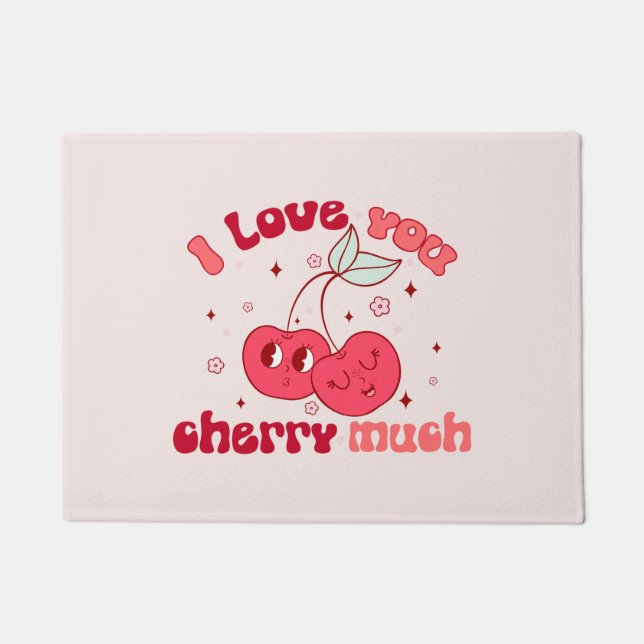 Paillasson Je T'Aime Beaucoup Cherry (Devant)